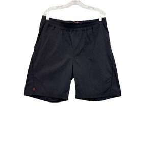 RHONE Board Shorts Swim Trunks Men‎ Large Black Nylon Blend 9" Inseam Drawstring